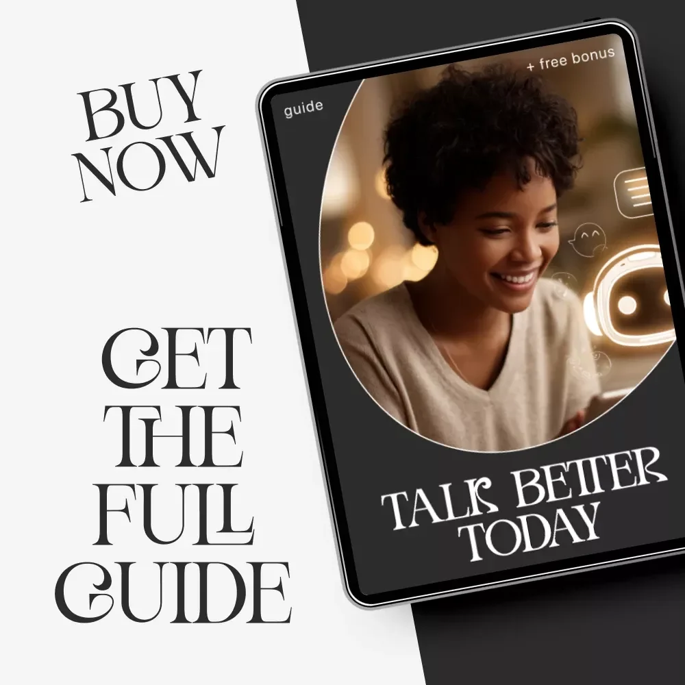 Talk Better Today | AI-Powered Communication Guide, Digital Download, Conversation Skills eBook, Daily Practice Prompts