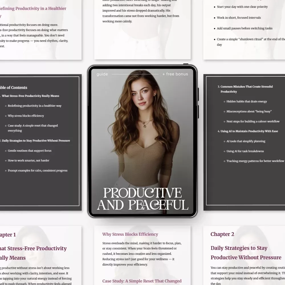 Productive and Peaceful | Mindful Efficiency & Focus Guide | How to Stay Productive Without Stress