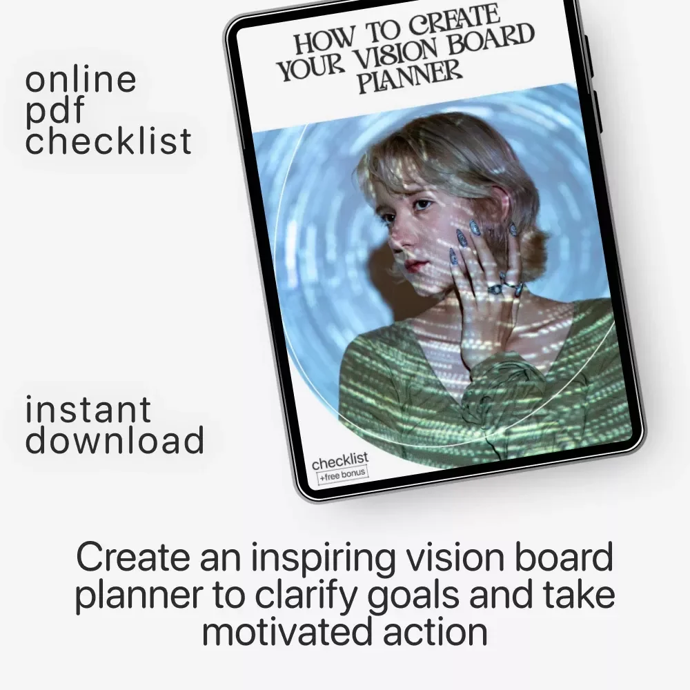 How to Create Your Vision Board Planner | Vision Board Checklist Planner | Goal Setting Printable | how to make vision board planner Guide