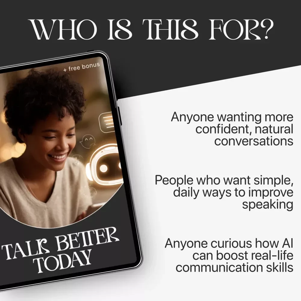 Talk Better Today | AI-Powered Communication Guide, Digital Download, Conversation Skills eBook, Daily Practice Prompts