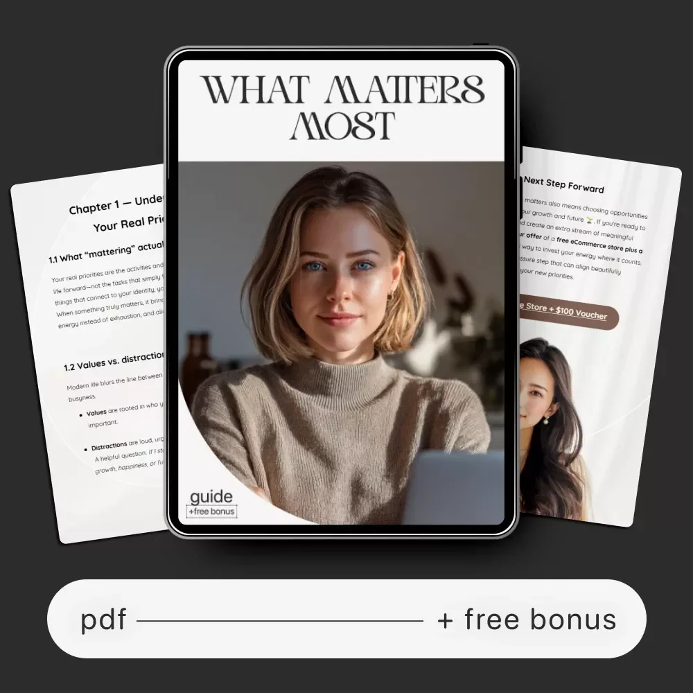 What Matters Most — Priority-Setting guide eBook & printable checklist for intentional living, productivity, and daily clarity
