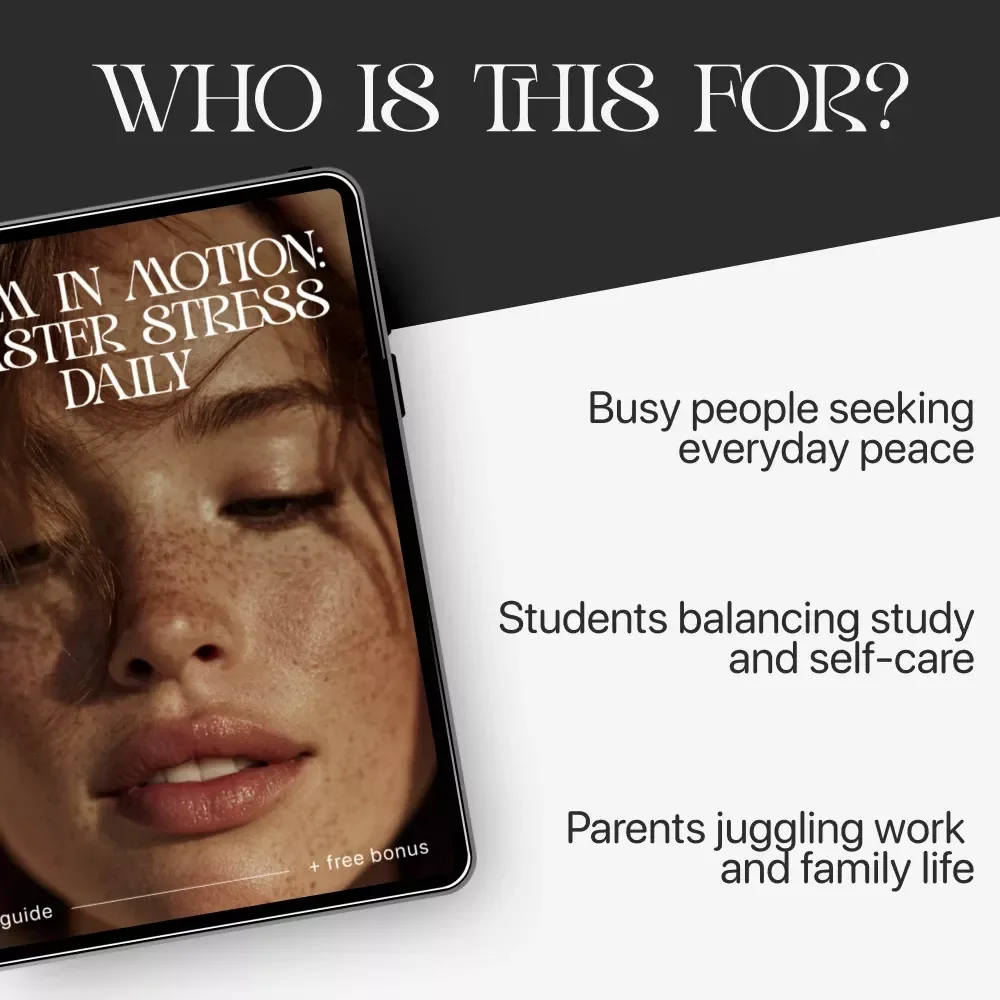 Calm in Motion: Master Stress Daily | How to Manage Stress in Daily Life | Mindfulness & AI-Powered Stress Relief Guide | Digital Download for Inner Balance & Focus