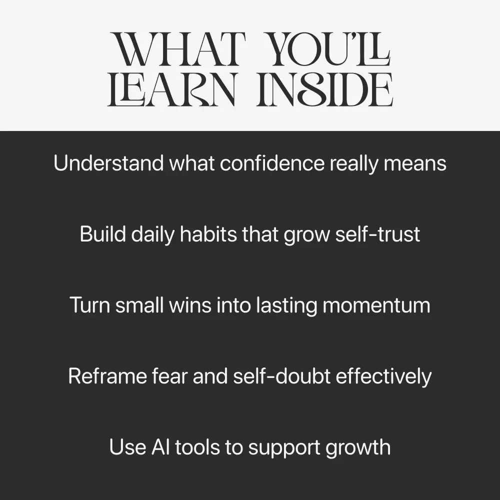 Tiny Steps, Lasting Confidence | Digital Guide on How to Build Confidence in Small Steps | Self-Growth & Mindset PDF