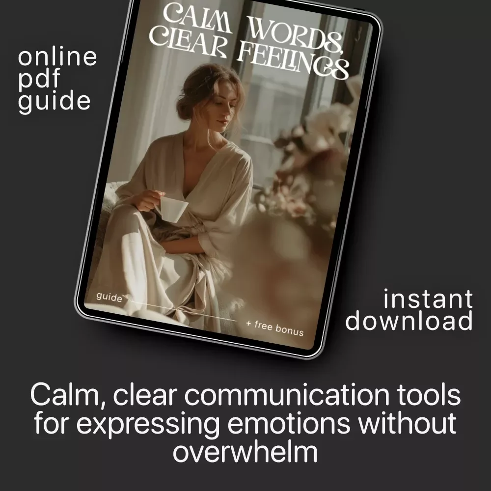 Calm Words, Clear Feelings — Emotional Clarity Guide | Mindful Communication eBook | Calm Expression Digital Download