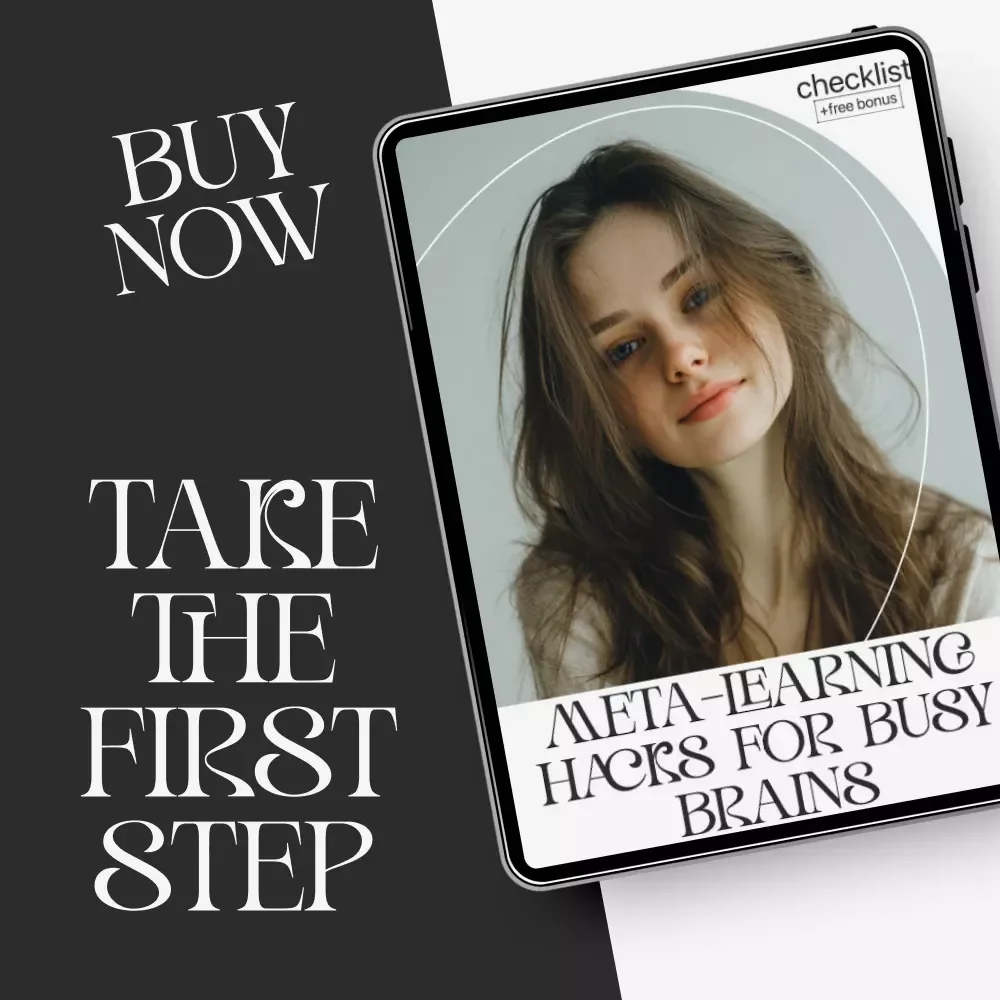 Meta-Learning Hacks for Busy Brains – Digital Checklist | Meta Learning Tricks for Busy People | Instant Download Study Guide for Productivity & Fast Skill Building