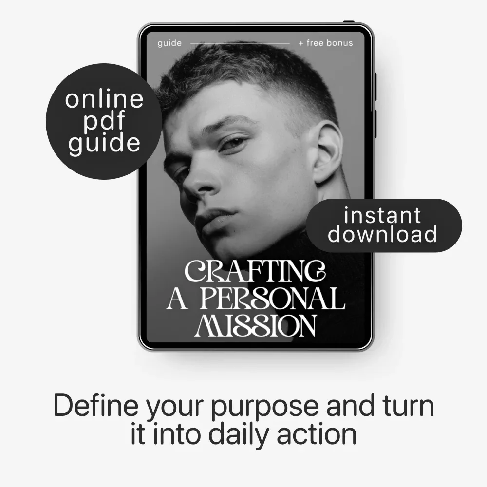 Crafting a Personal Mission | Digital Life Purpose Guide | Learn how to create a personal mission | Printable Workbook for Self-Discovery and Direction