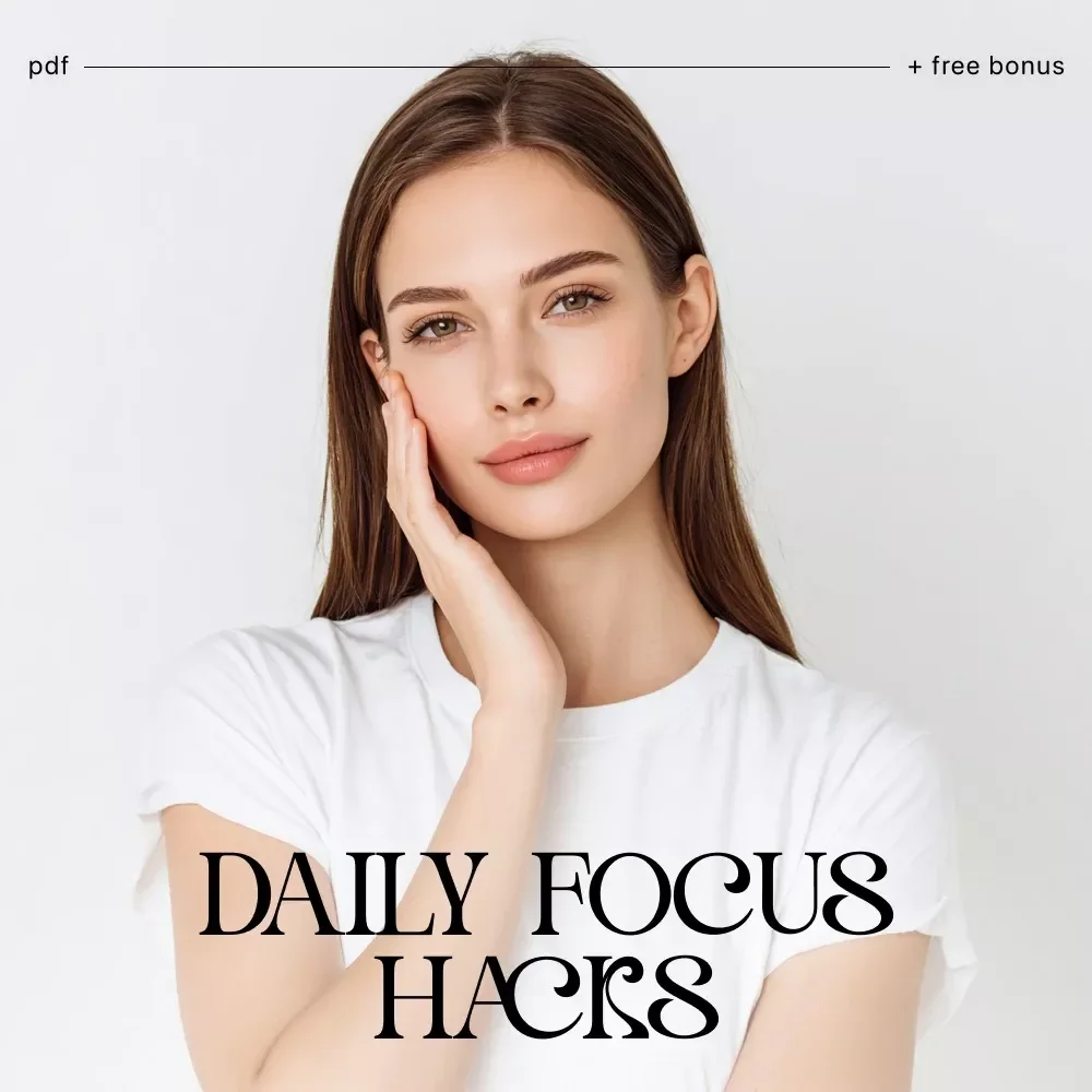 Brain in Gear: Daily Focus Hacks | How to Increase Focus and Concentration | Printable Productivity Checklist for Clarity, Energy & Mental Performance