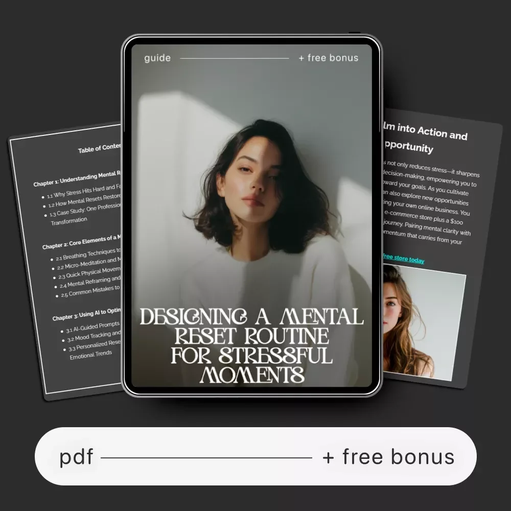 Designing a Mental Reset Routine for Stressful Moments | Stress Relief Guide | How to Design a Mental Reset Routine for Stressful Moments | Digital Download