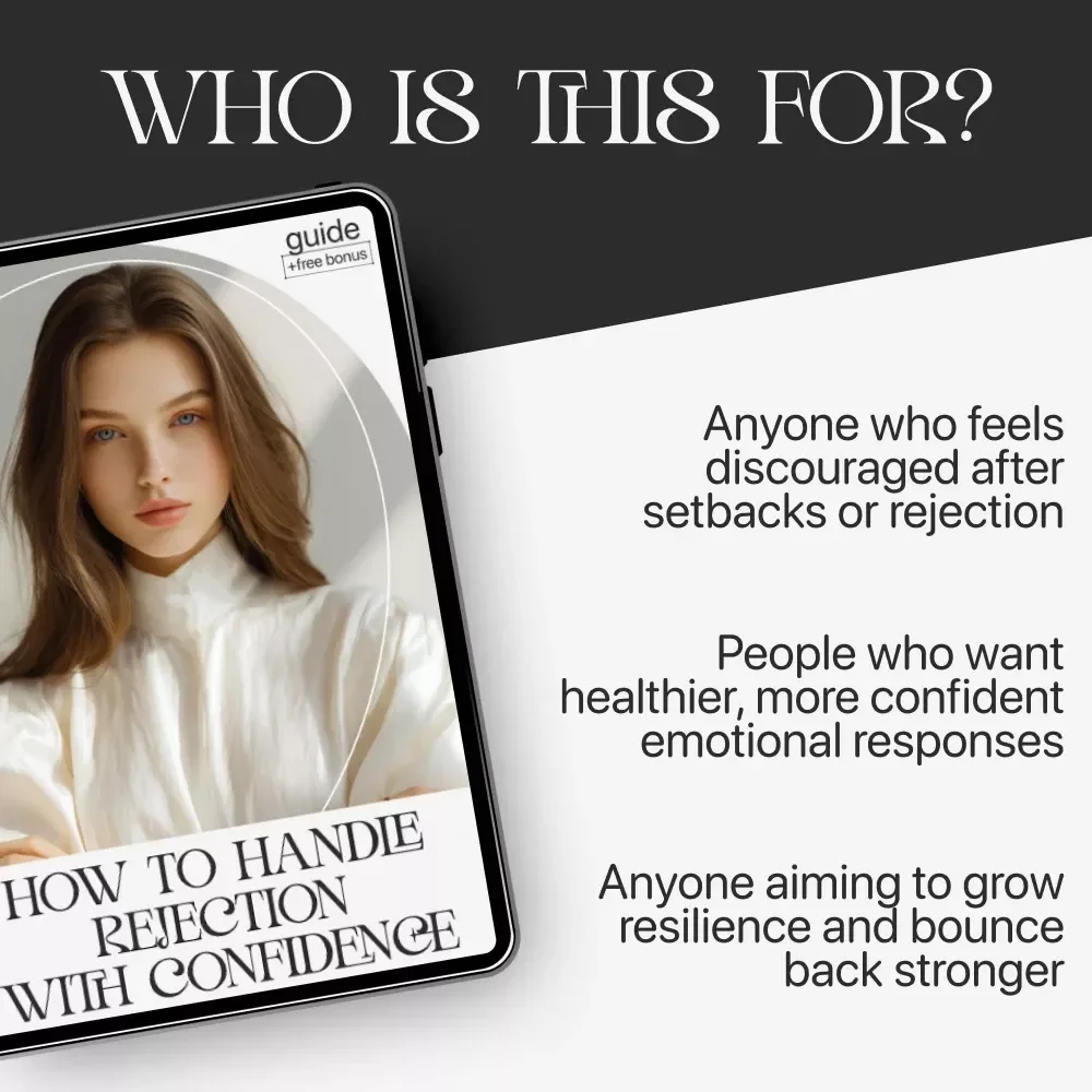 How to Handle Rejection with Confidence — Digital Self-Growth Guide for Emotional Resilience | Printable Mindset Workbook | Personal Development eBook | how to handle rejection without losing confidence