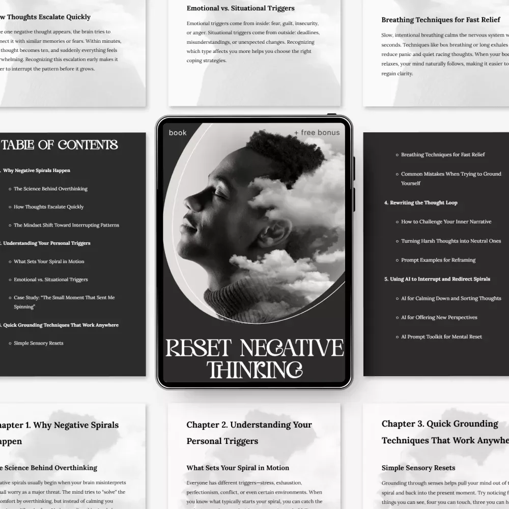Reset Negative Thinking | Practical eBook on Ways to Snap Out of Negative Spirals