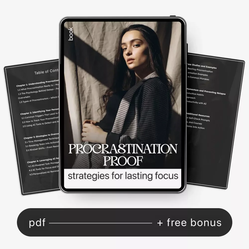 Procrastination Proof: Strategies for Lasting Focus | How to Overcome Procrastination eBook | Digital Productivity Guide for Focus, Motivation & Time Management