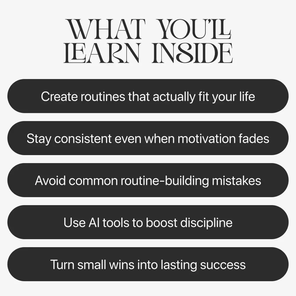 Routines That Stick: Mastering Consistency in Daily Life | How to Stay Consistent with Routines | Digital Productivity & Habit-Building Guide | Instant Download