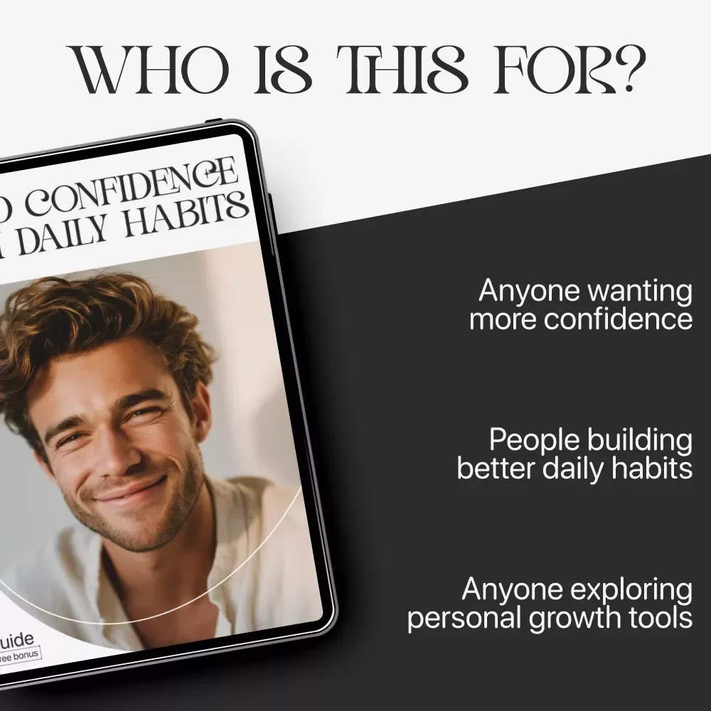Build Confidence with Daily Habits | Daily Routine for Self Confidence Guide | Printable Self-Confidence Planner & Mindset Workbook