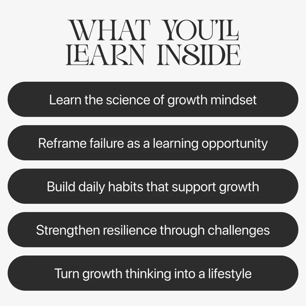 Mindset Matters: A Guide to Growth | How to Develop a Growth Mindset | Digital Self-Improvement & Motivation Guide | Instant Download