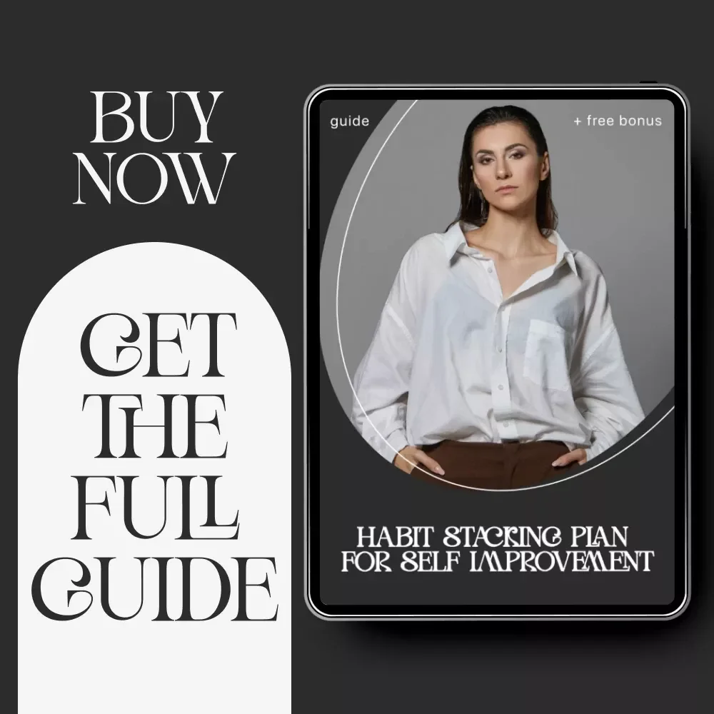 Habit Stacking Plan for Self Improvement | Digital Guide for Daily Routines, Productivity, Mindset & Lifestyle Change | Printable eBook Download