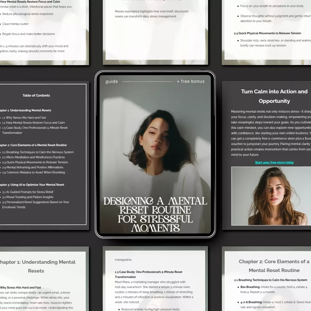 Designing a Mental Reset Routine for Stressful Moments | Stress Relief Guide | How to Design a Mental Reset Routine for Stressful Moments | Digital Download