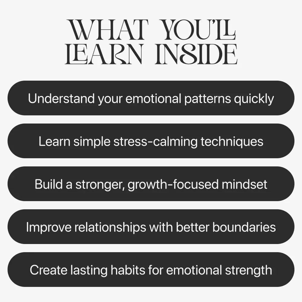 Building Emotional Strength | Emotional Resilience Ebook for Personal Growth, Mindset Shifts & Self-Awareness | how to build emotional resilience Guide
