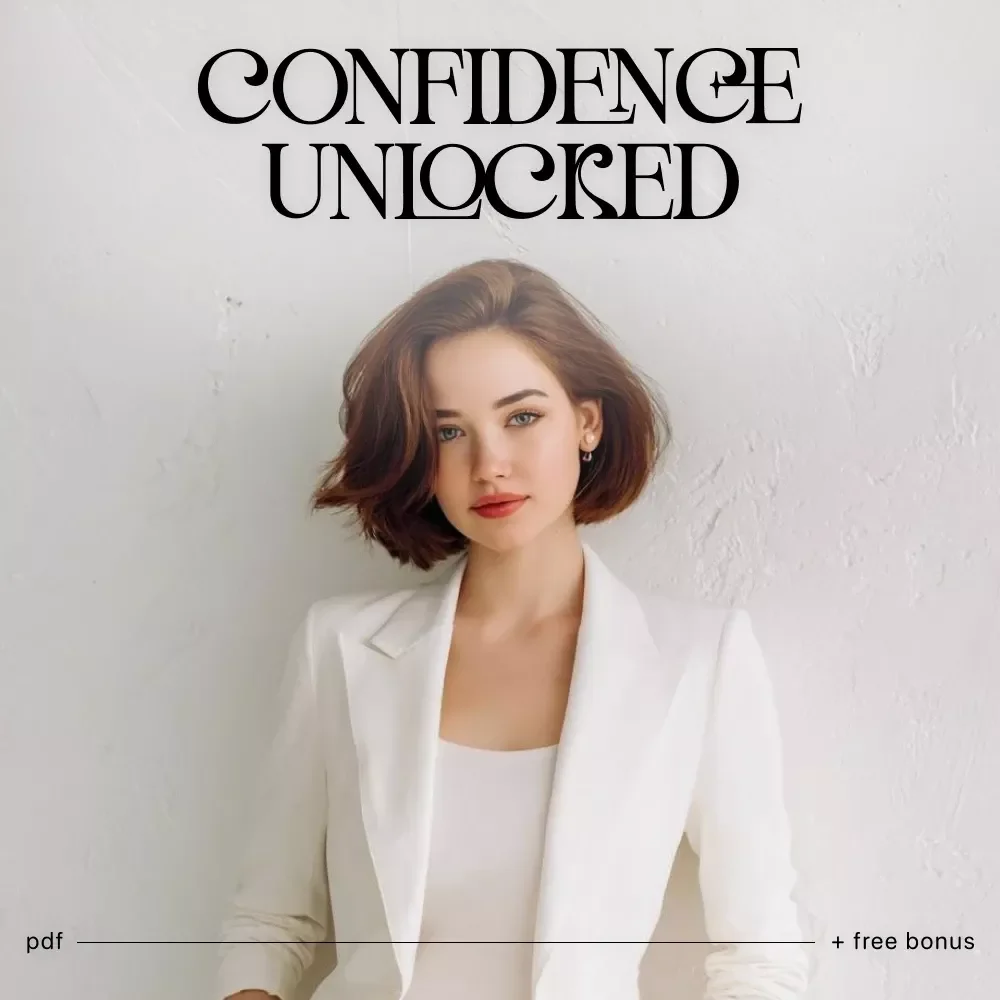 Confidence Unlocked: Step-by-Step Guide | How to Build Self-Confidence Step by Step | Printable Self-Growth Checklist for Motivation & Mindset | Digital Download
