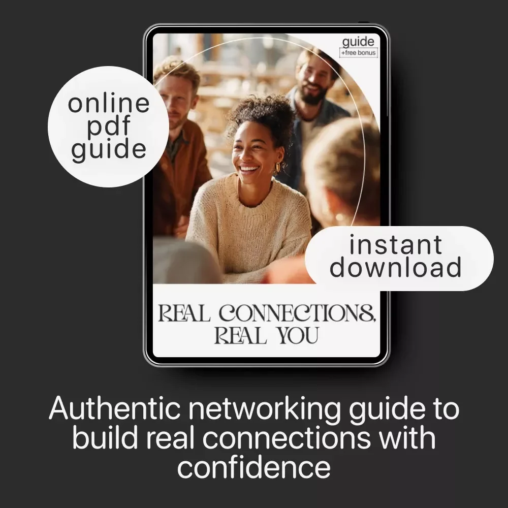 Real Connections, Real You – Authentic Networking Guide, Natural Relationship-Building eBook, AI Prompt Toolkit for Genuine Conversations