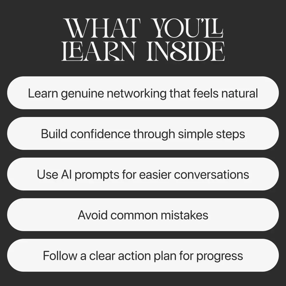 Real Connections, Real You – Authentic Networking Guide, Natural Relationship-Building eBook, AI Prompt Toolkit for Genuine Conversations