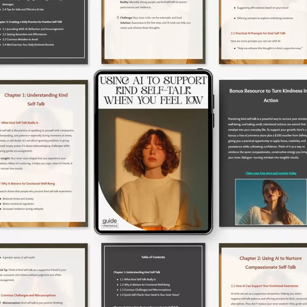 Using AI to Support Kind Self-Talk When You Feel Low – Digital Guide for Emotional Wellness, Mindful Healing & How to Use AI for Kind Self-Talk When I Feel Low