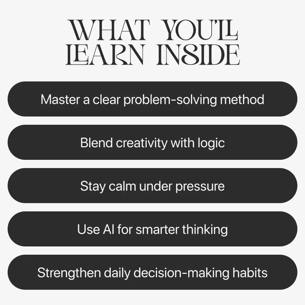 The Problem-Solver’s Playbook | How to Improve Problem-Solving Skills | Digital Guide for Critical Thinking, Creativity & Decision-Making | Instant Download