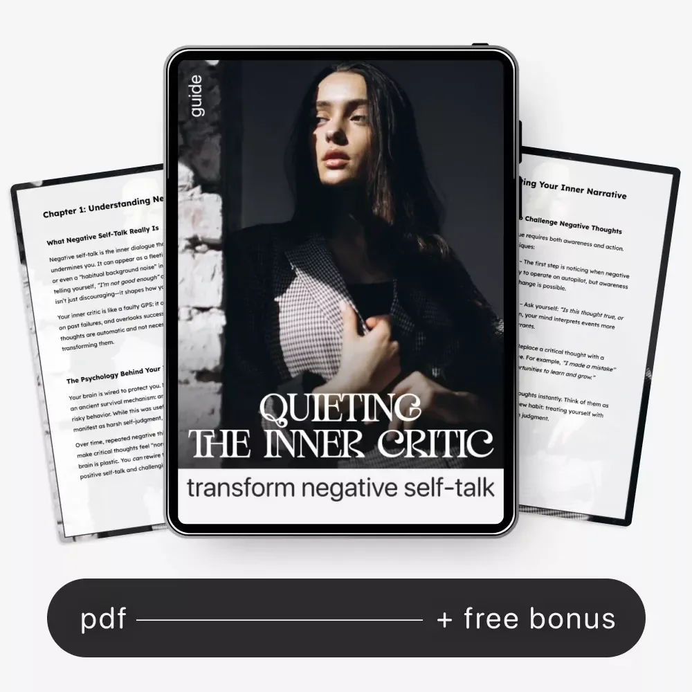 Quieting the Inner Critic: Transform Negative Self-Talk | How to Reduce Negative Self-Talk | Digital Mindfulness & Self-Compassion Guide | Instant Download