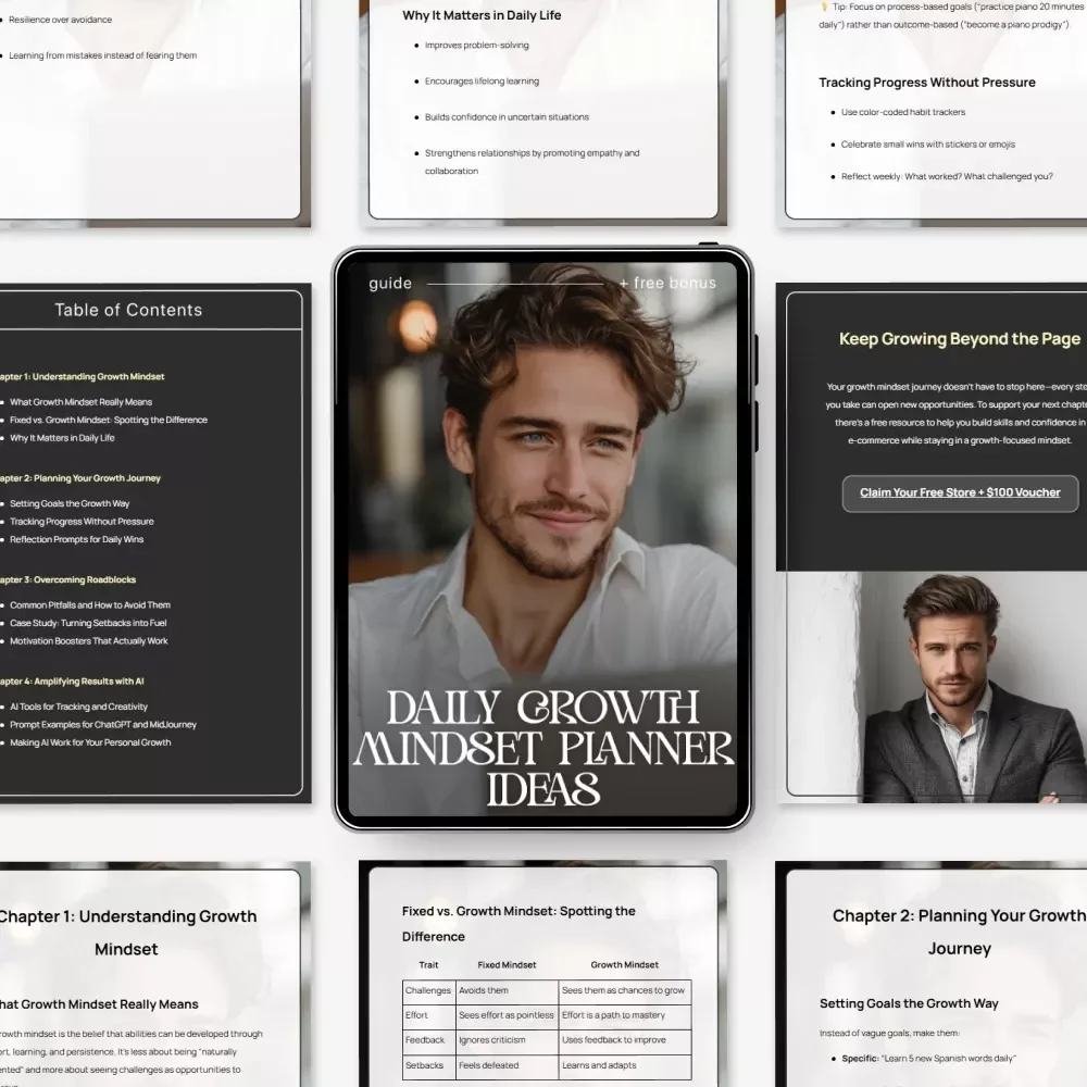 Daily Growth Mindset Planner Ideas – Growth Mindset Planner Ideas Guide for Goal-Setting, Reflection, and AI-Powered Personal Development