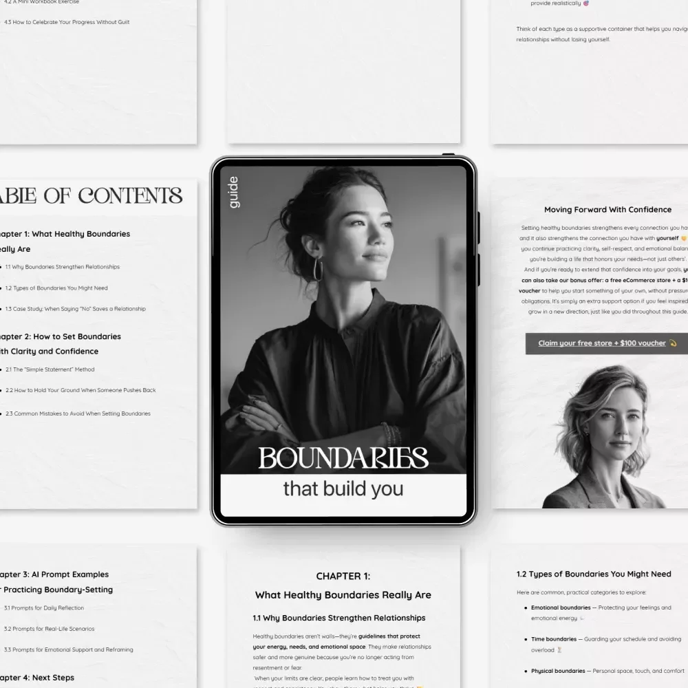 Boundaries That Build You | Healthy Boundaries Guide, Emotional Wellness eBook, Personal Growth Workbook, Self-Care Digital Download