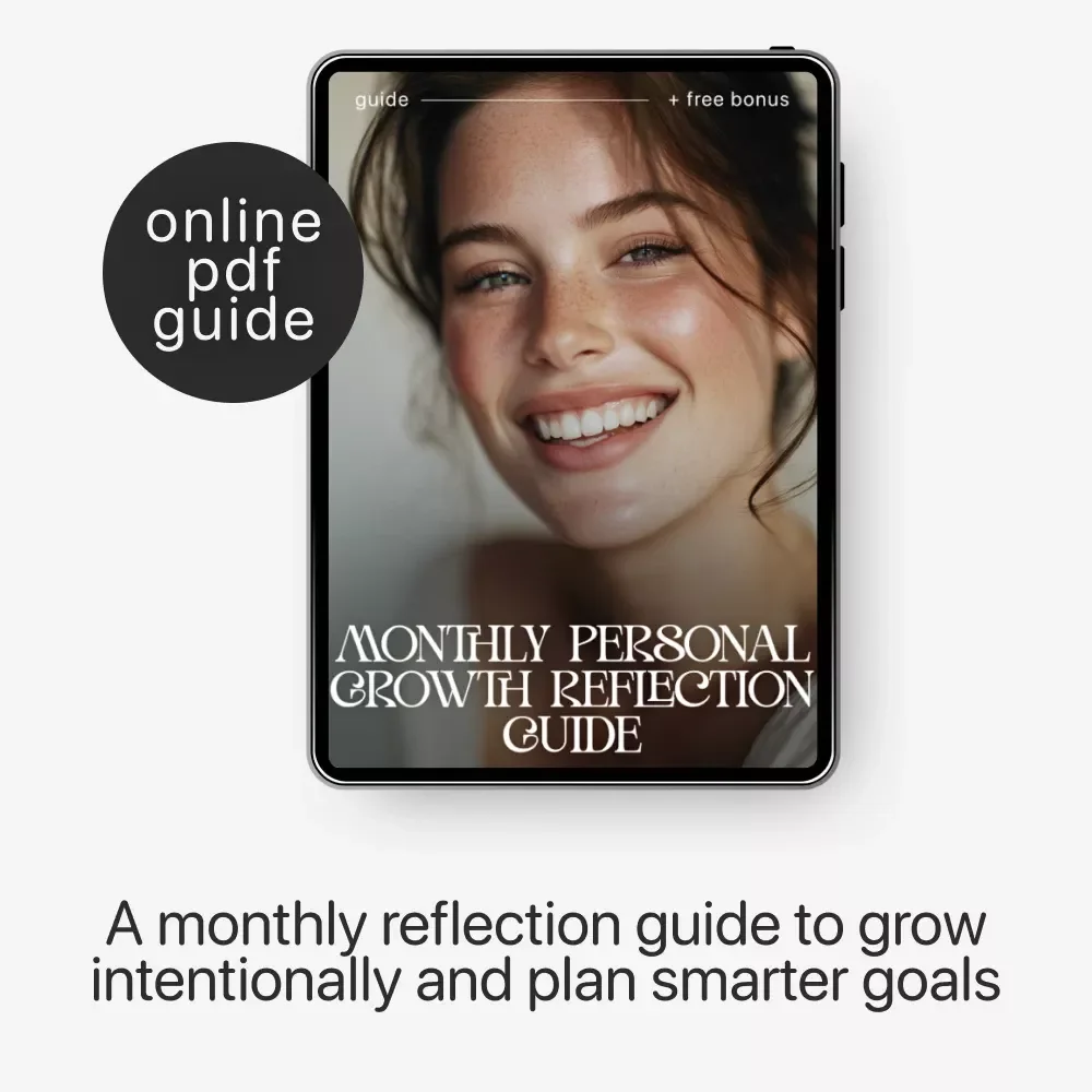 Monthly Personal Growth Reflection Guide | Monthly Personal Growth Reflection Planner, Self Development Workbook, Goal Setting & AI Reflection Prompts