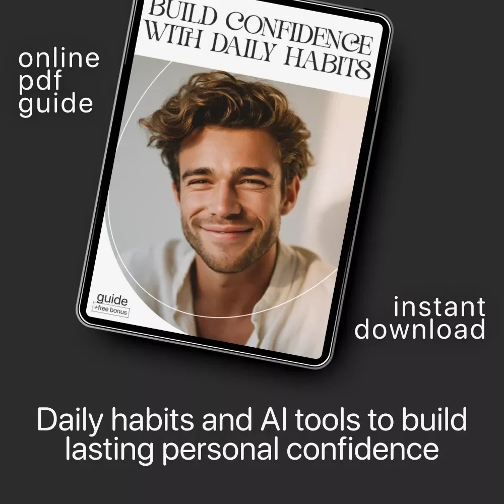 Build Confidence with Daily Habits | Daily Routine for Self Confidence Guide | Printable Self-Confidence Planner & Mindset Workbook