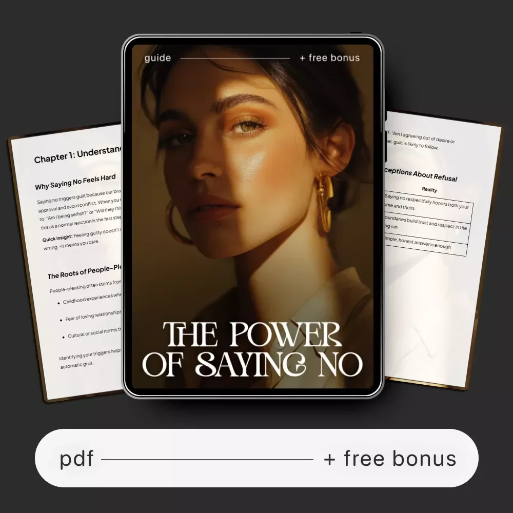 The Power of Saying No – Guilt-Free Boundaries Guide | Learn how to stop feeling guilty saying no | Digital Download Self-Help Workbook for Confident Communication