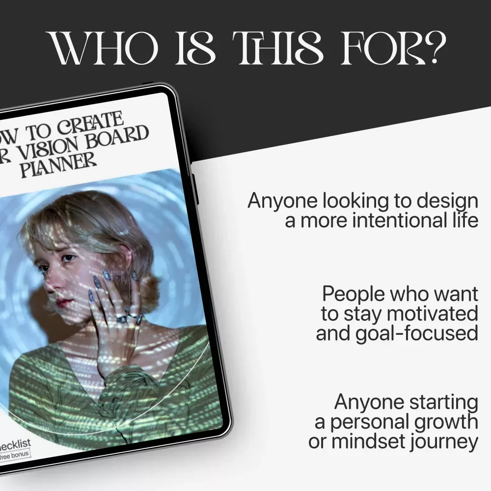 How to Create Your Vision Board Planner | Vision Board Checklist Planner | Goal Setting Printable | how to make vision board planner Guide