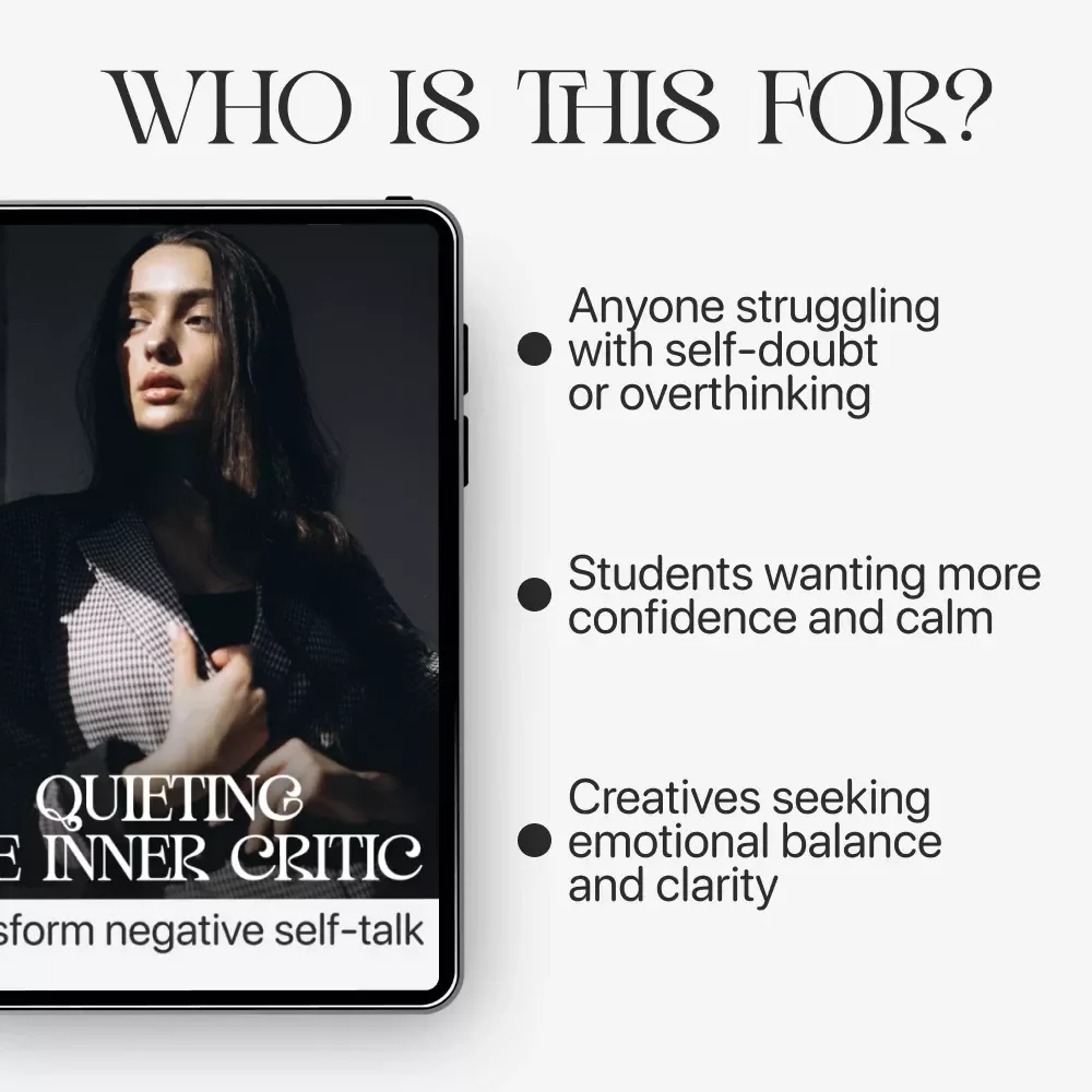 Quieting the Inner Critic: Transform Negative Self-Talk | How to Reduce Negative Self-Talk | Digital Mindfulness & Self-Compassion Guide | Instant Download