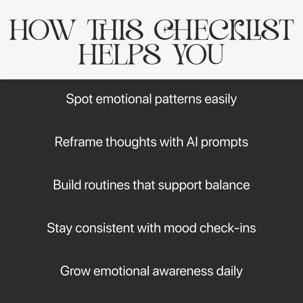 The AI Emotional Pattern Tracker | Checklist with AI Tools to Track Emotional Patterns and Build Self-Awareness