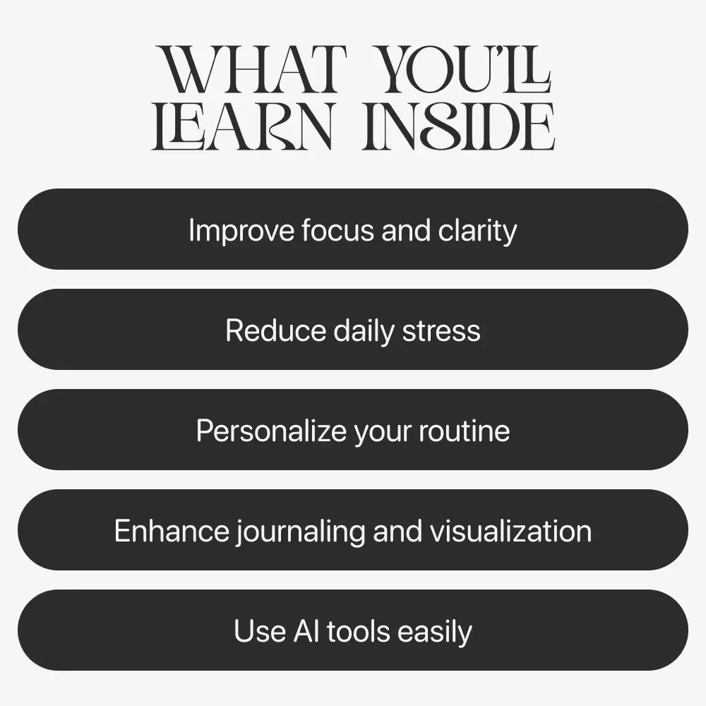 AI Exercises for Self-Care | Digital Guide for Mindfulness & Wellness | AI Exercises for Self-Care Routines, Stress Relief, Journaling Prompts, Mental Health Planner, Instant Download