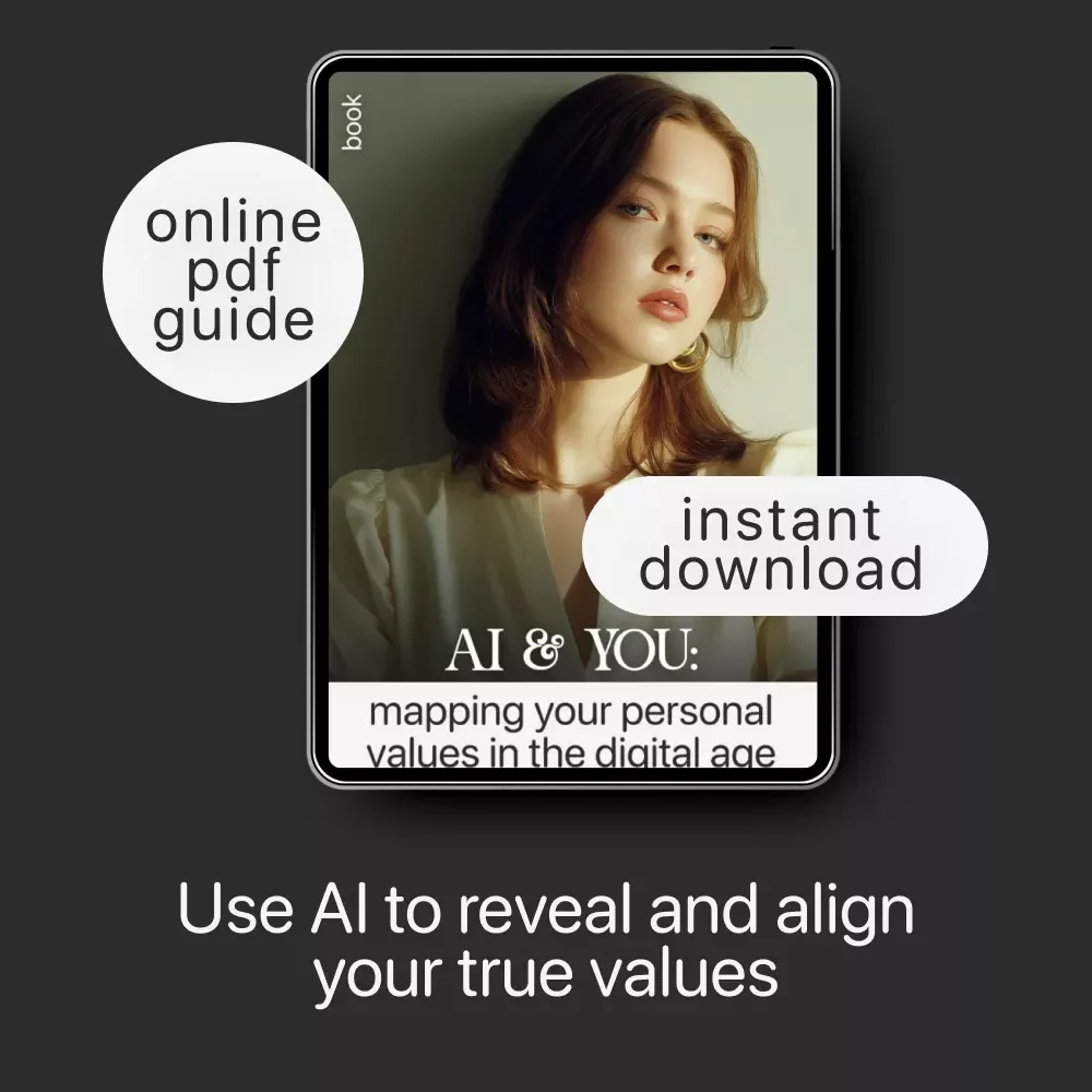 AI & You: Mapping Your Personal Values in the Digital Age | Self-Discovery eBook | Learn how to use AI to map out personal values | Digital Download for Clarity and Purpose