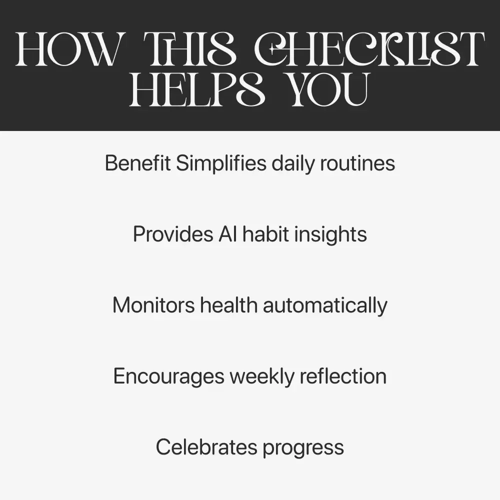 Daily Self-Care Tracking with AI: How to Track Daily Self Care with AI Checklist for Stress Relief, Mindfulness, and Personal Growth