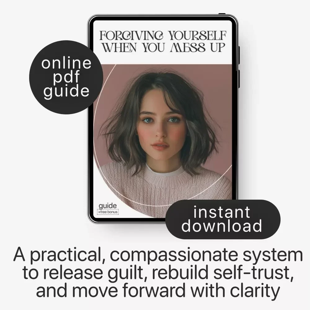 Forgiving Yourself When You Mess Up | Self-Forgiveness Healing Guide | How to Forgive Myself When I Mess Up | Digital Download for Emotional Growth