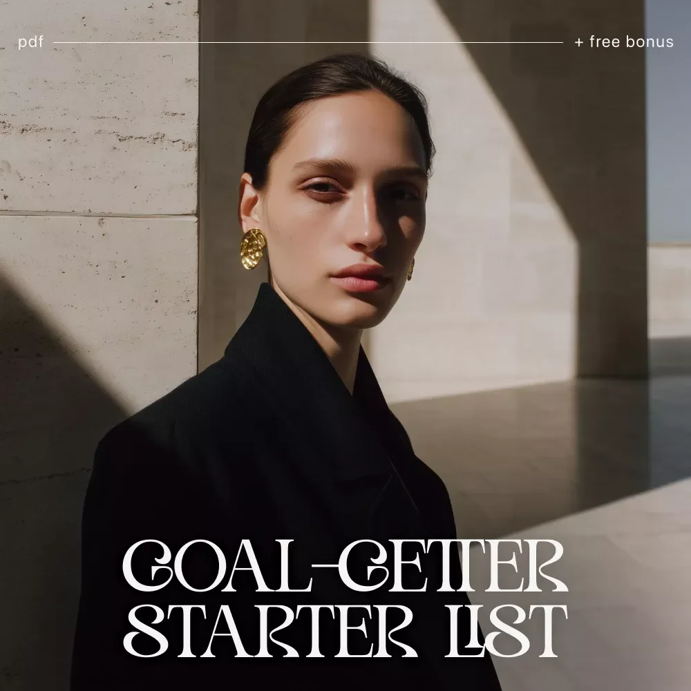 Goal-Getter Starter List | Printable Goal Setting Guide, Digital Planner Insert, Productivity eBook, Personal Growth Checklist for Intentional Planning