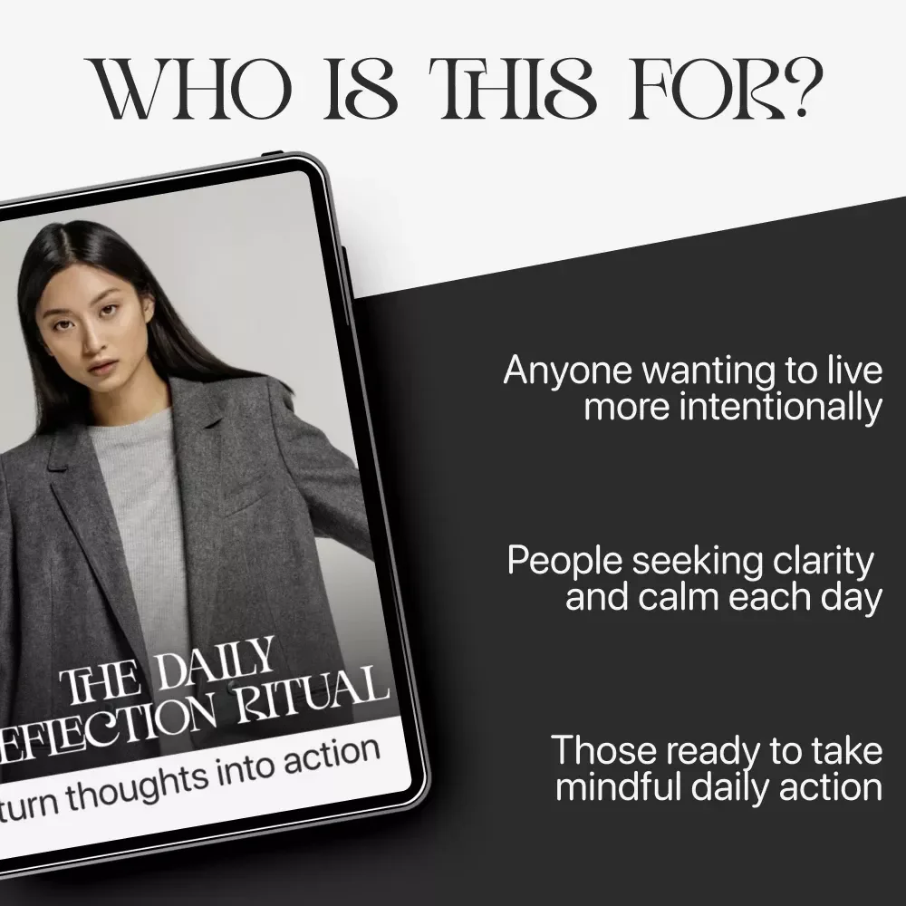 The Daily Reflection Ritual: Turn Thoughts into Action | Digital Checklist | How to Create a Daily Reflection Habit