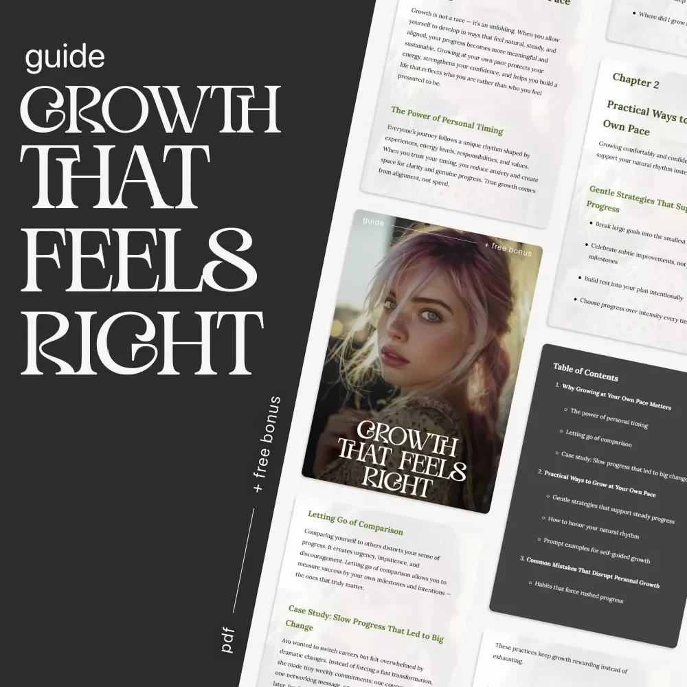 Growth That Feels Right | Guide on How to Grow at Your Own Pace with Self-Awareness and Confidence