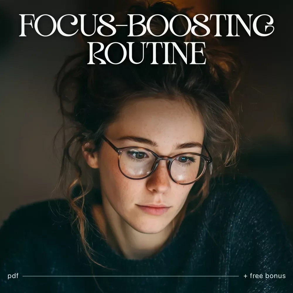 The Daily Focus-Boosting Routine | Printable Productivity Checklist | Digital Download on How to Improve Focus Through Simple Routines