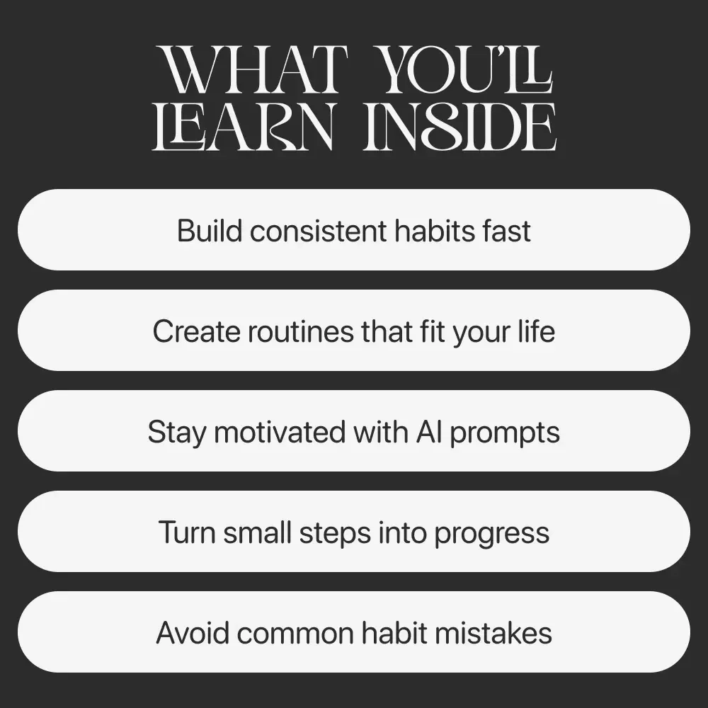 Habit Stacking Plan for Self Improvement | Digital Guide for Daily Routines, Productivity, Mindset & Lifestyle Change | Printable eBook Download
