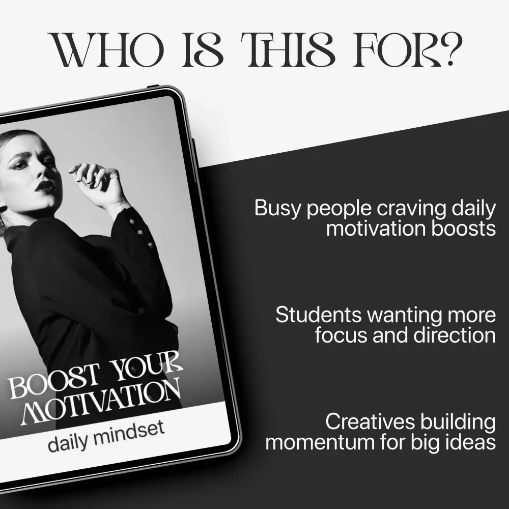 Boost Your Motivation: Daily Mindset Checklist | Motivation and Mindset Tips | Digital Self-Improvement Planner | Instant Download