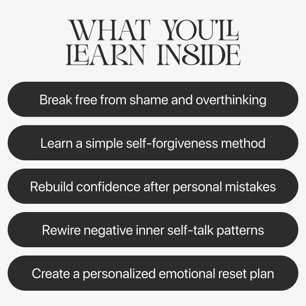 Forgiving Yourself When You Mess Up | Self-Forgiveness Healing Guide | How to Forgive Myself When I Mess Up | Digital Download for Emotional Growth