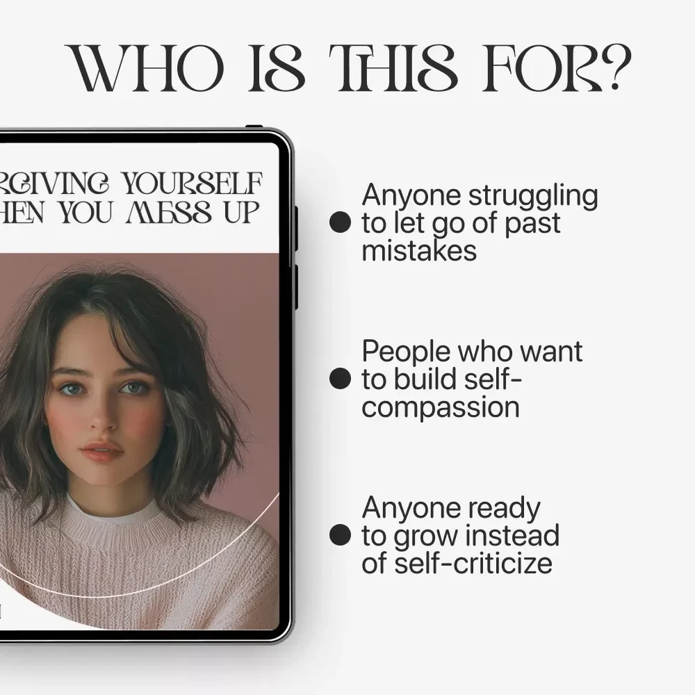 Forgiving Yourself When You Mess Up | Self-Forgiveness Healing Guide | How to Forgive Myself When I Mess Up | Digital Download for Emotional Growth