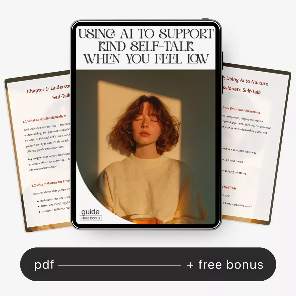 Using AI to Support Kind Self-Talk When You Feel Low – Digital Guide for Emotional Wellness, Mindful Healing & How to Use AI for Kind Self-Talk When I Feel Low