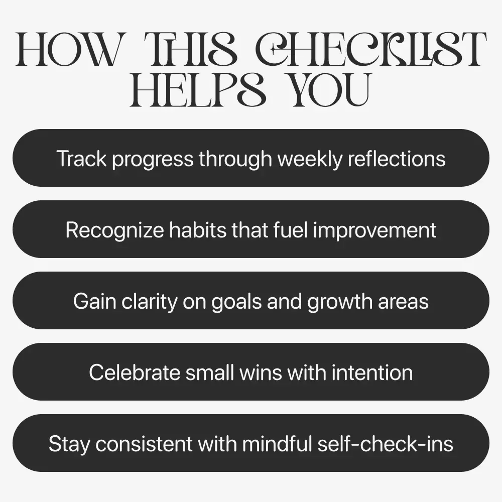 Level Up: Simple Ways to Track Your Growth | Printable Personal Growth Checklist | Learn How to Measure Personal Growth Simply
