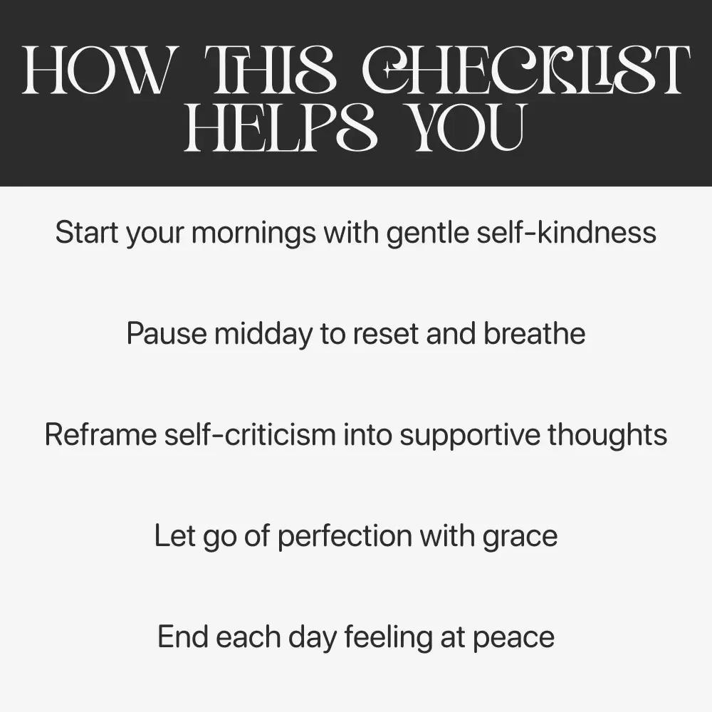The Daily Self-Compassion Boost Checklist | How to Practice Self-Compassion Daily | Digital Printable for Mindfulness, Self-Love & Emotional Wellness | Instant Download